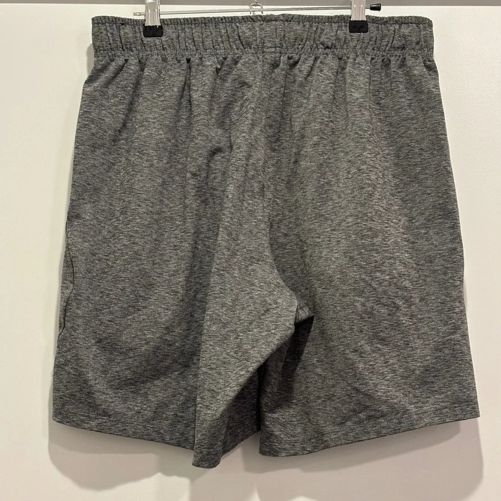 Nike Mens Dri-FIT Heathered Grey Athletic Gym Training Shorts Large